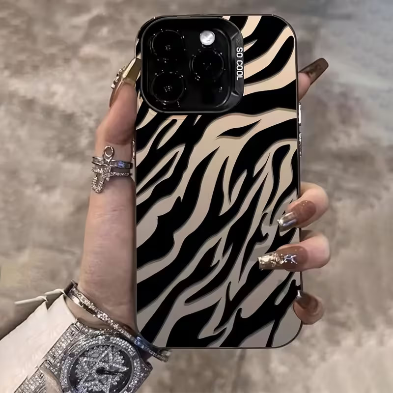 Zebra Pattern Black Advanced I - Apple Iphone 16 review and price