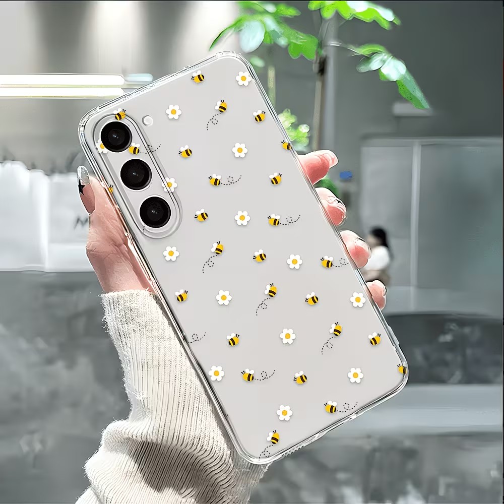 Transparent TPU Cute Bee Daisy - Samsung Galaxy A55 review and price