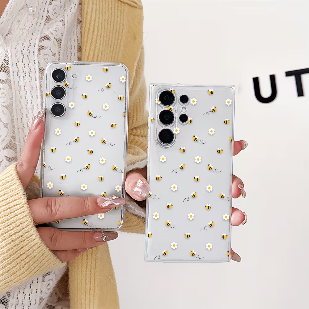 Transparent TPU Cute Bee Daisy - Samsung Galaxy A55 review and price