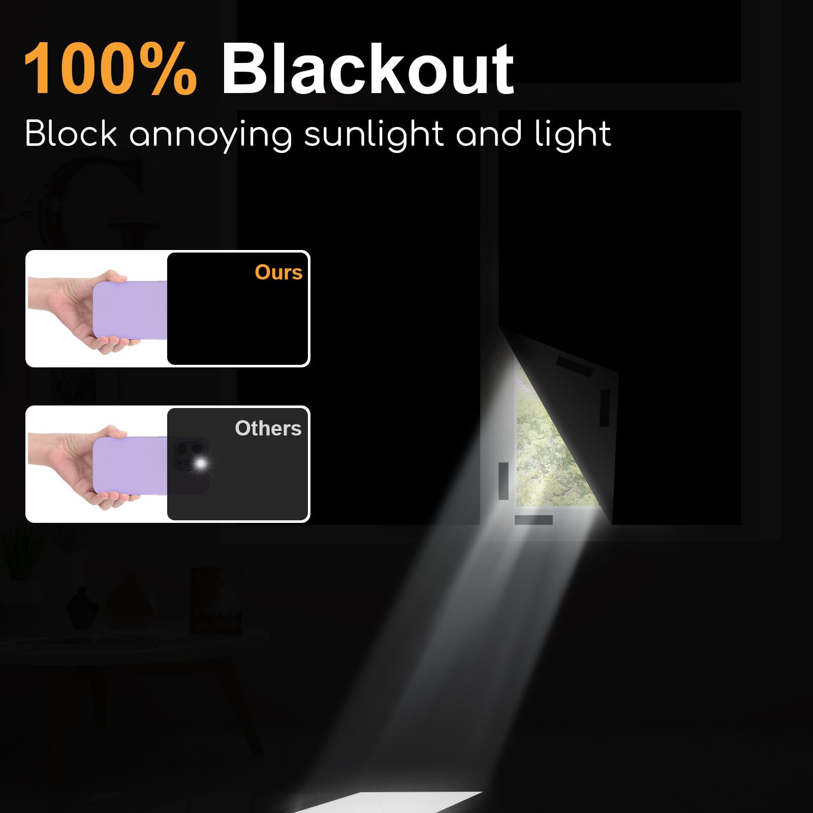 100% Blackout Curtain Darkest  - Privacy Screen Protector review and price