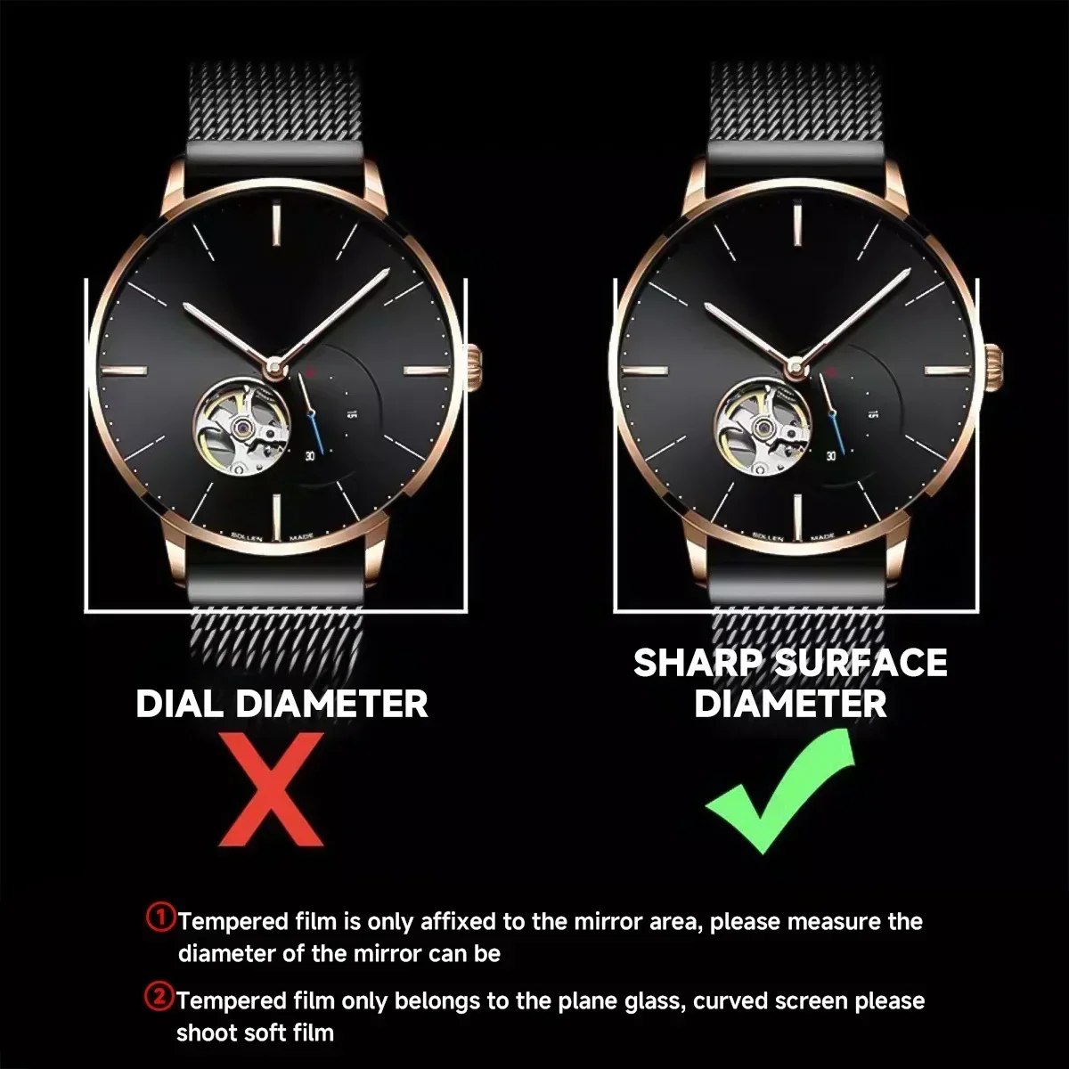 26-46mm Universal Tempered Gla - Smartwatch Screen Film review and price