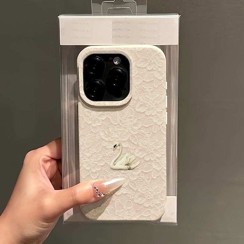 Lace Swan Pattern Lychee Textu - Apple Iphone 16 review and price